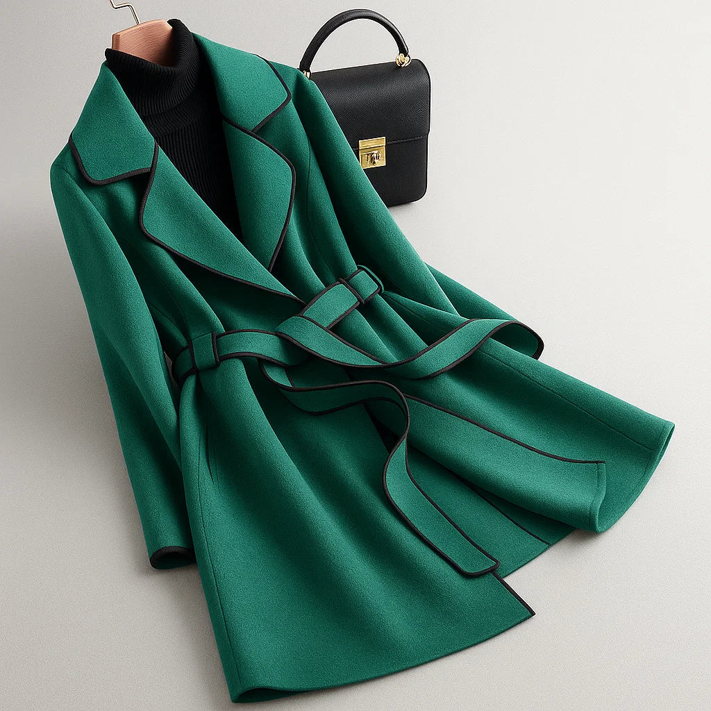 Elenora Piped Trench Coat