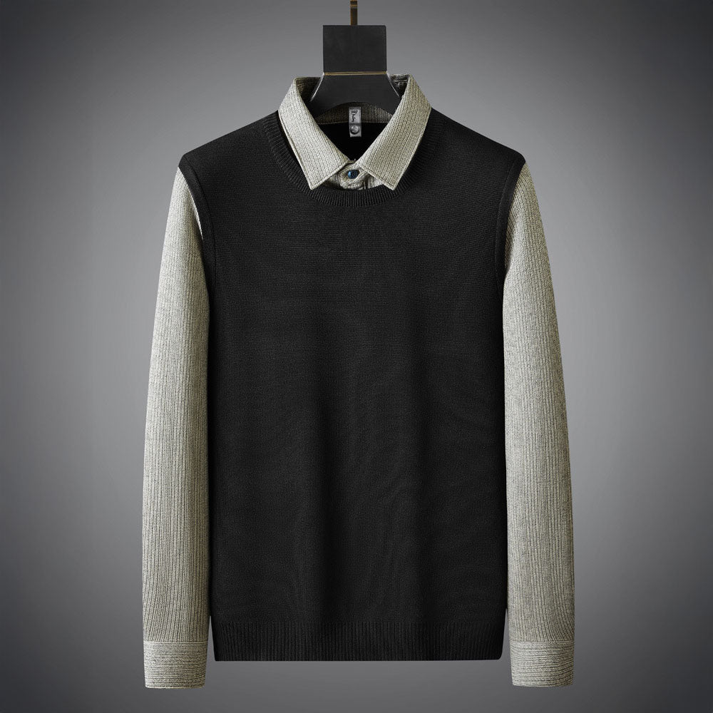 Edgar Wool Two-Tone Shirt