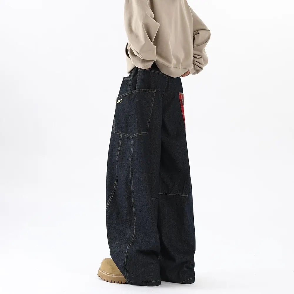 Y2K Vintage Plaid Harem Jeans