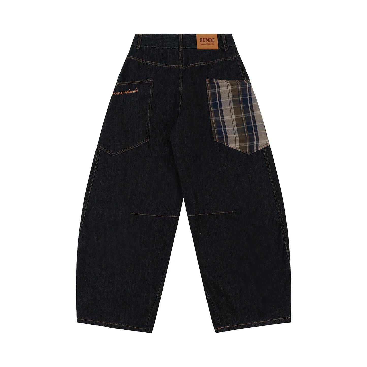 Y2K Vintage Plaid Harem Jeans