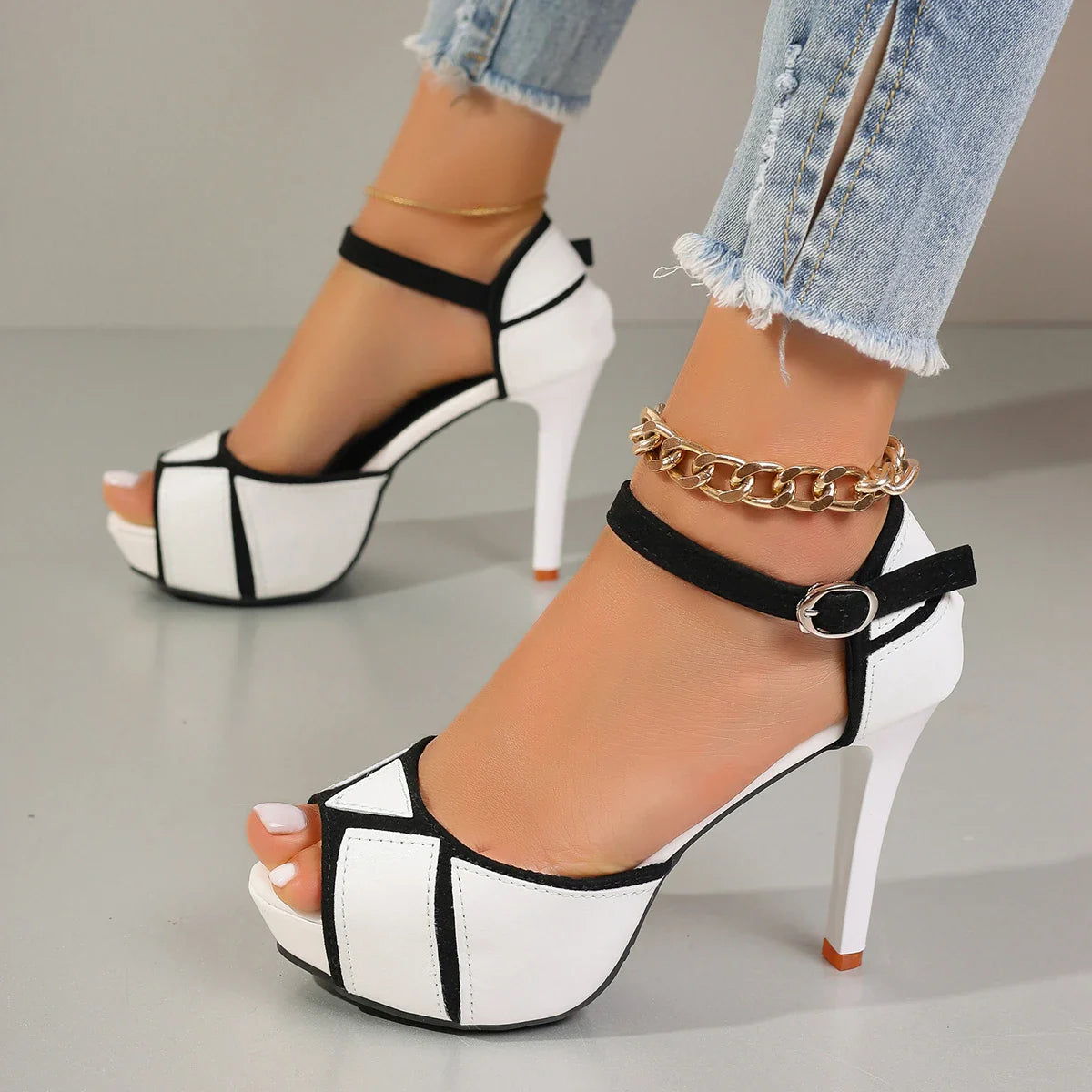 Elora Contrast Heels