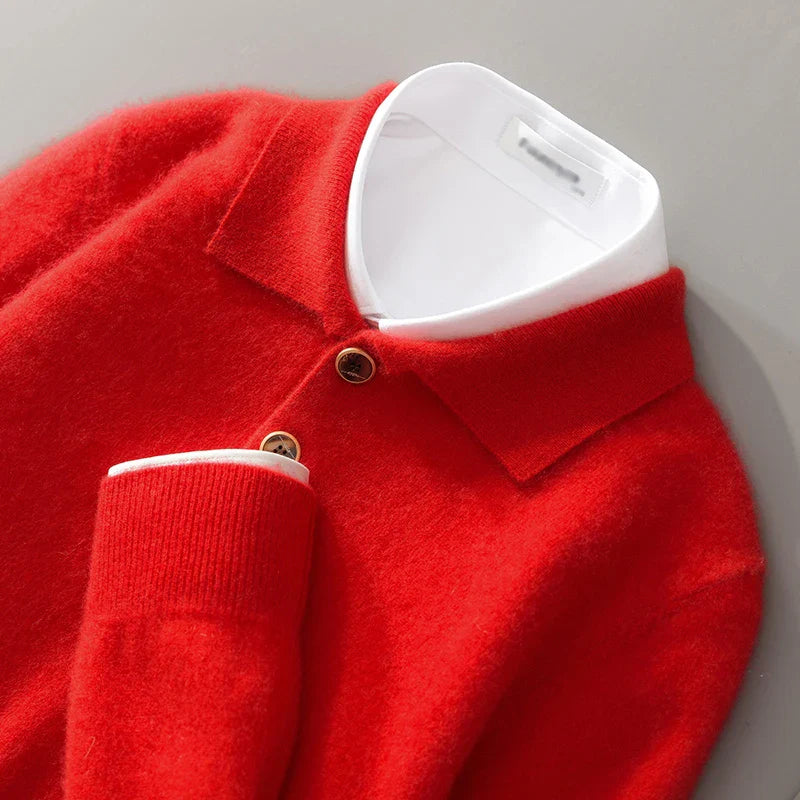 Raiden Cashmere Polo Sweater