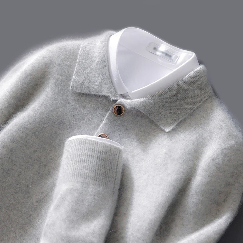 Raiden Cashmere Polo Sweater