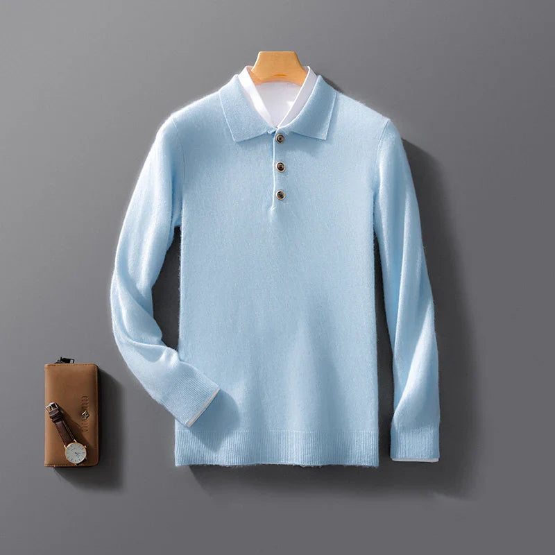 Raiden Cashmere Polo Sweater