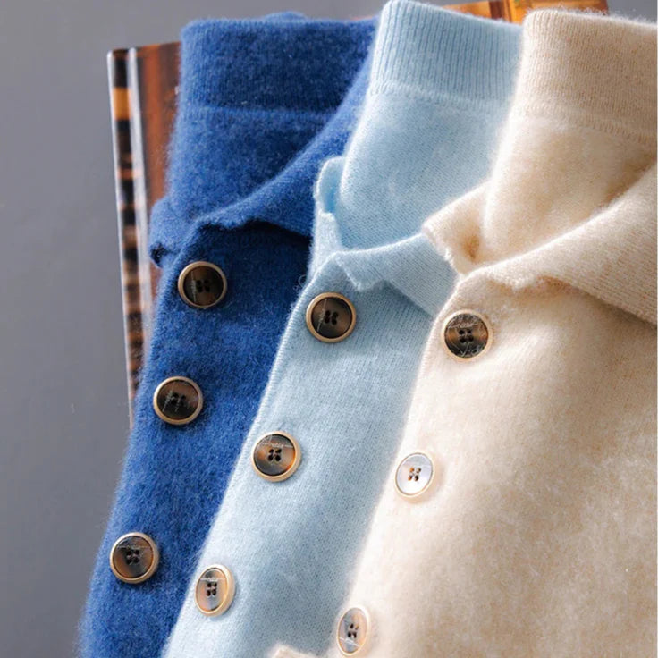 Raiden Cashmere Polo Sweater