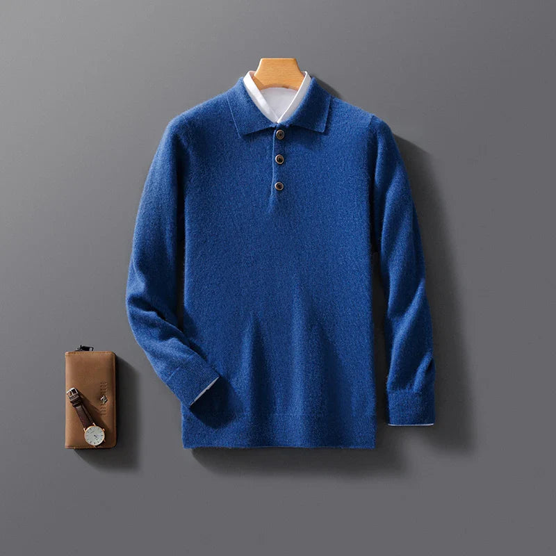 Raiden Cashmere Polo Sweater