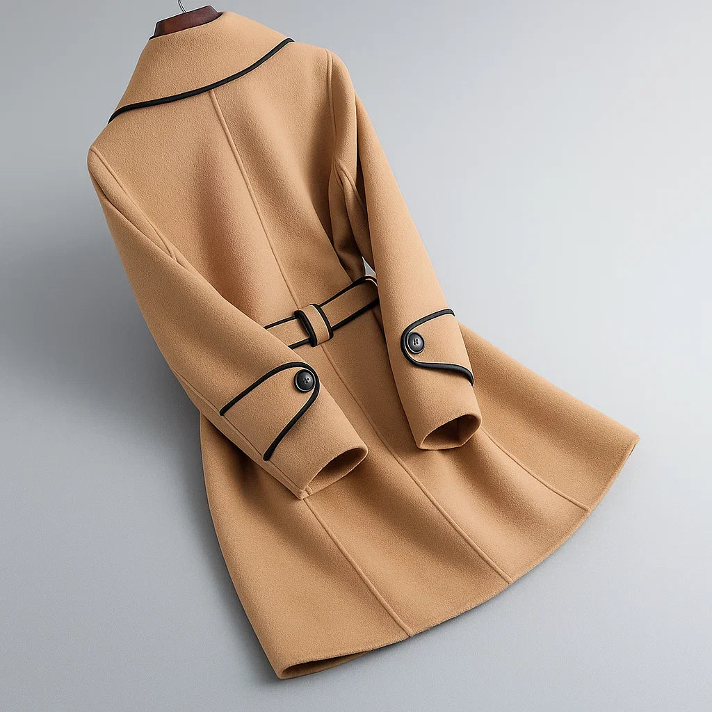 Elenora Piped Trench Coat
