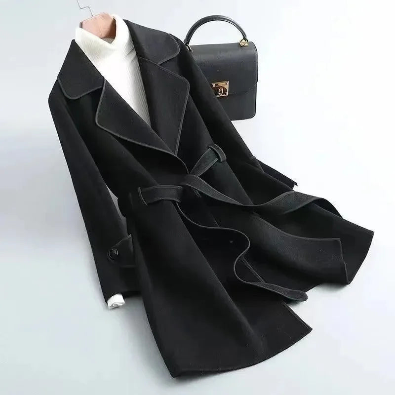 Elenora Piped Trench Coat