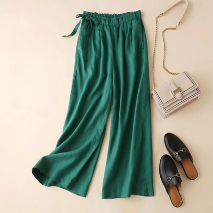 FIORENZA VALENTINA LINEN PALAZZO TROUSER