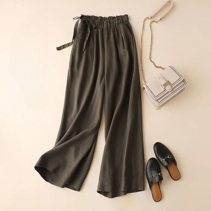 FIORENZA VALENTINA LINEN PALAZZO TROUSER