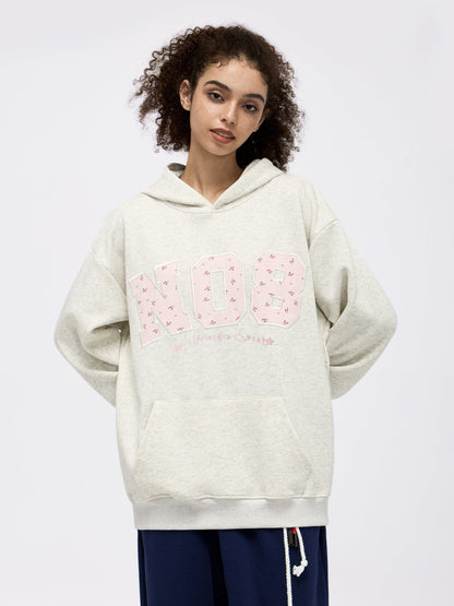Floral Varsity Applique Hoodie