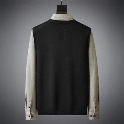 Edgar Wool Two-Tone Shirt