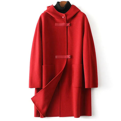Valen Hooded Wool Coat