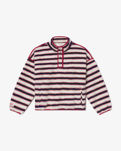 CozyStripe Fleece Pullover