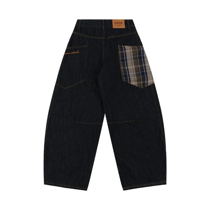 Y2K Vintage Plaid Harem Jeans