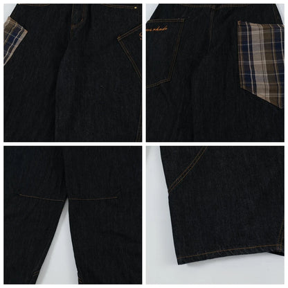 Y2K Vintage Plaid Harem Jeans