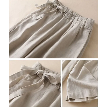 FIORENZA VALENTINA LINEN PALAZZO TROUSER