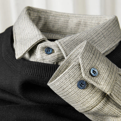 Edgar Wool Two-Tone Shirt