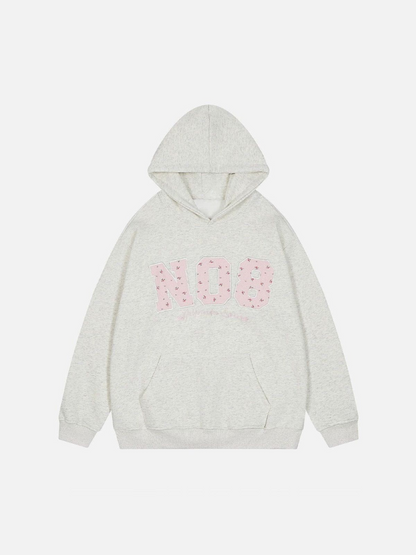 Floral Varsity Applique Hoodie