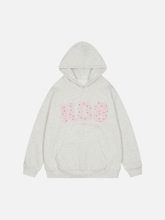 Floral Varsity Applique Hoodie