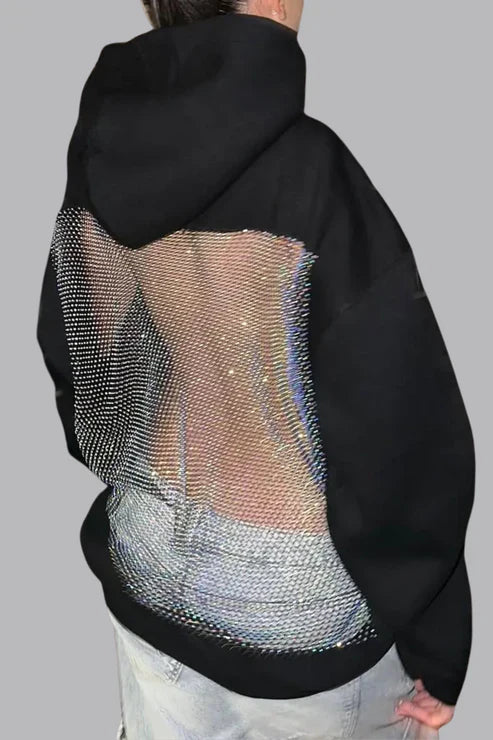CrystalWave Rhinestone Hoodie
