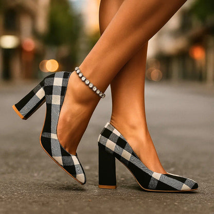 GIANNA GRACE PLAID HEELS