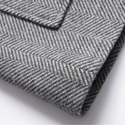 Savile Herringbone Wool Coat