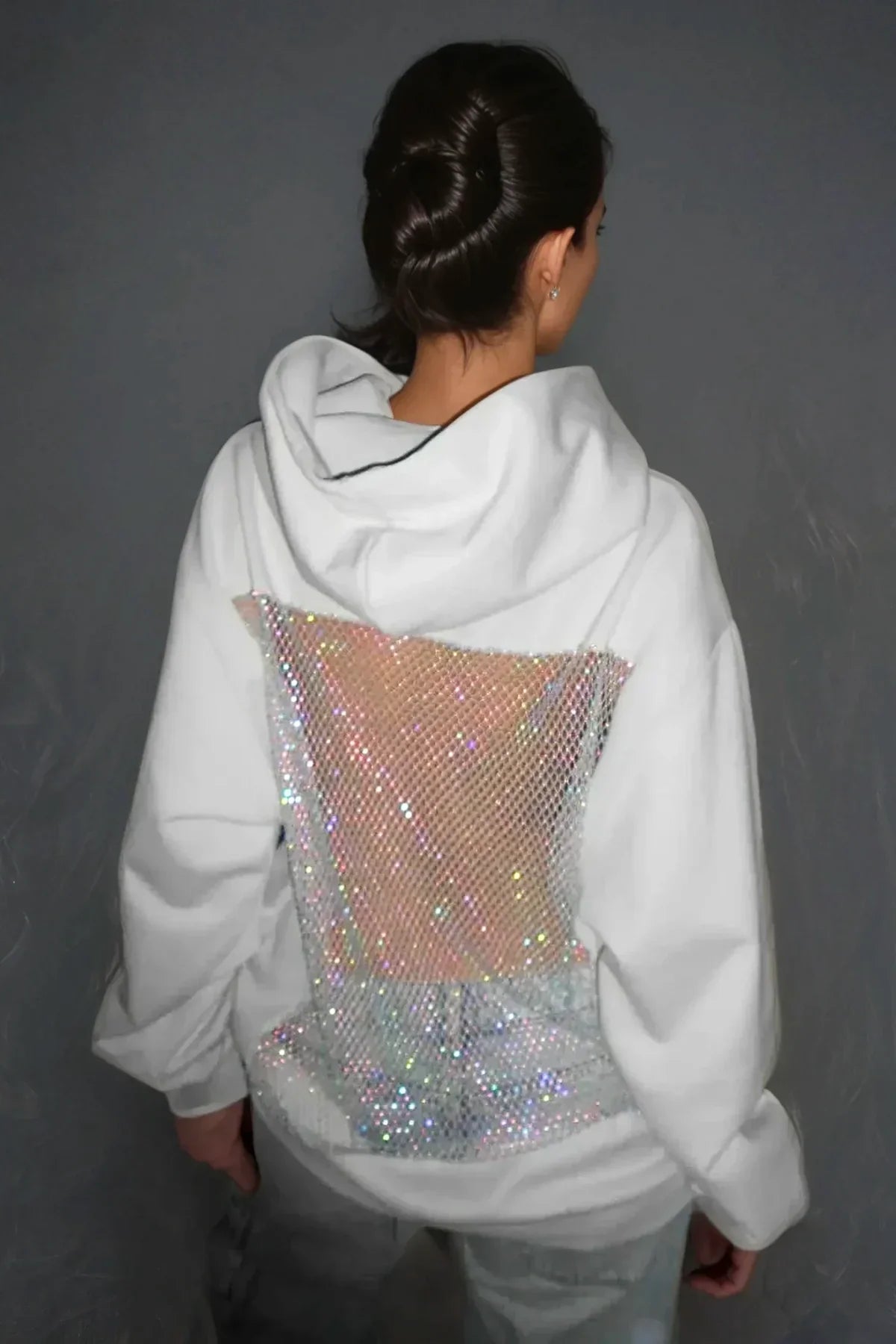 CrystalWave Rhinestone Hoodie