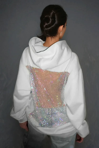 CrystalWave Rhinestone Hoodie